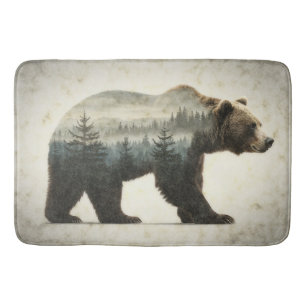 Alfombrilla De Baño Arte salvaje Grizzly Bear
