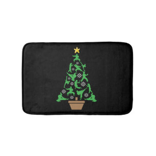 Alfombrilla De Baño Artes Marciales de Mujeres - Árbol de Navidad de K