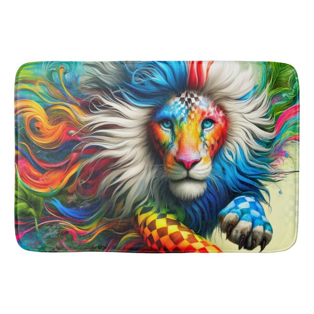 Alfombrilla De Baño Artsy Lion (Anverso)