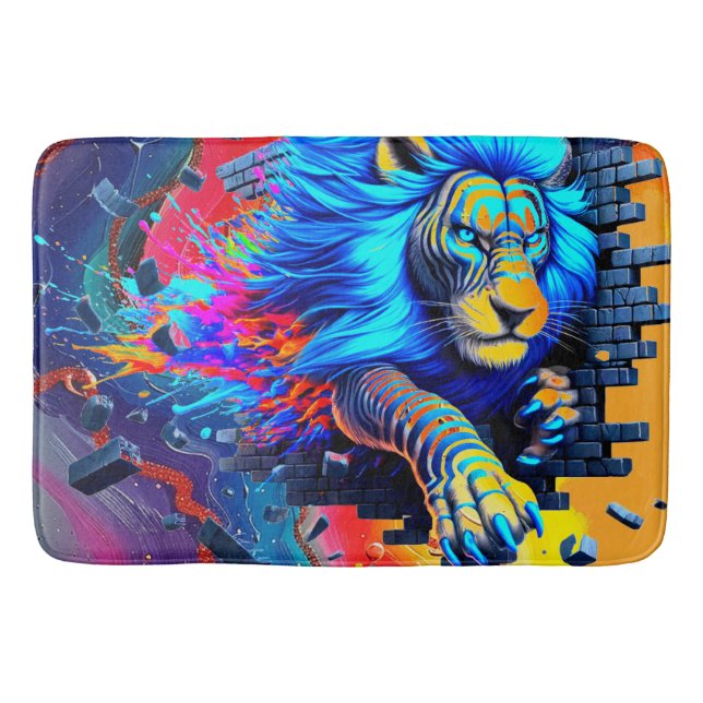 Alfombrilla De Baño Artsy Lion (Anverso)