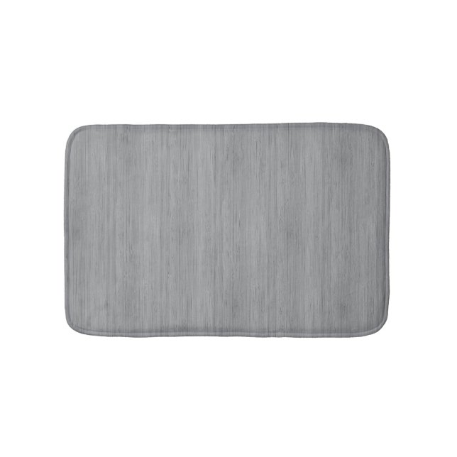 Alfombrilla De Baño Ash Gray Bamboo Wood Grain Look (Anverso)