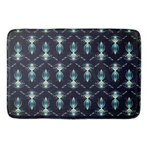 Alfombrilla De Baño Aspecto elegante de gemas azules con luz brillante