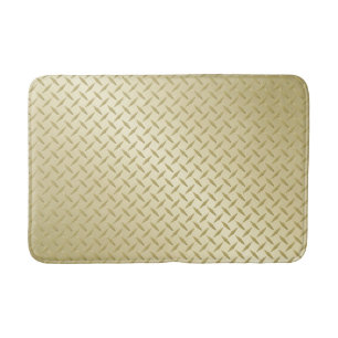 Alfombrilla De Baño Aspecto Metalizado de Golden Diamonplate