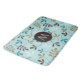 Alfombrilla De Baño Asstd Leaves Teals Crm Gld Brwn Ptn (Personalizado