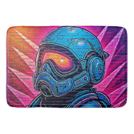 Alfombrilla De Baño Astronauta Neon Cyberpunk
