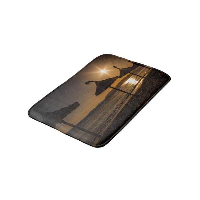 Alfombrilla De Baño Atardecer en la playa, Mallorca, España (Angular)