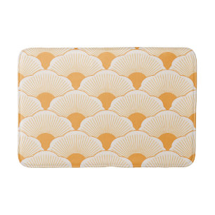 Alfombrilla De Baño Atardecer, naranja tonal, textura de hormigón