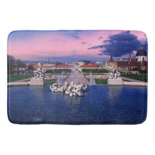 Alfombrilla De Baño Atardecer sobre una fuente en Viena