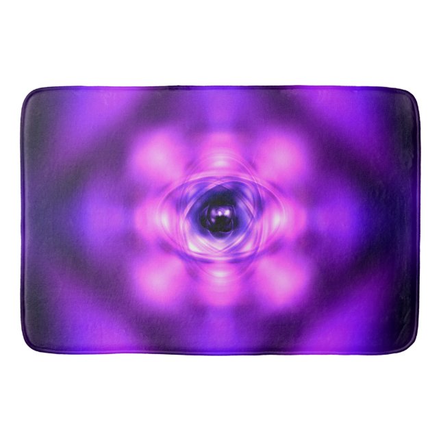 Alfombrilla De Baño Átomo morado brillante (Anverso)