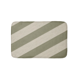 Alfombrilla De Baño Atrevido patrón de rayas verticales verde salvia y