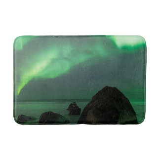 Alfombrilla De Baño Aurora boreal | Playa Lofoten Noruega