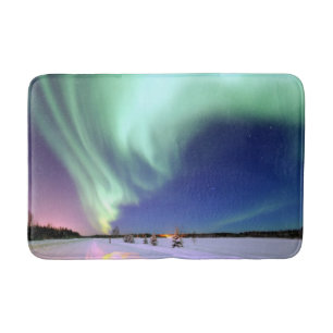 Alfombrilla De Baño Aurora Borealis sobre Alaska