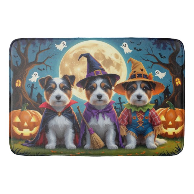 Alfombrilla De Baño Australia Terrier Perro Calabaza Halloween Funny (Anverso)