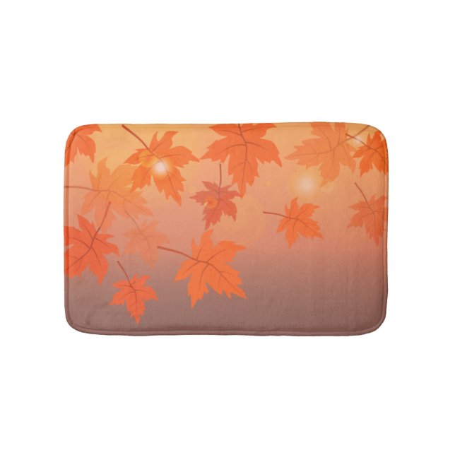 Alfombrilla De Baño Autumn design with maple leaves and bokeh effect   (Anverso)