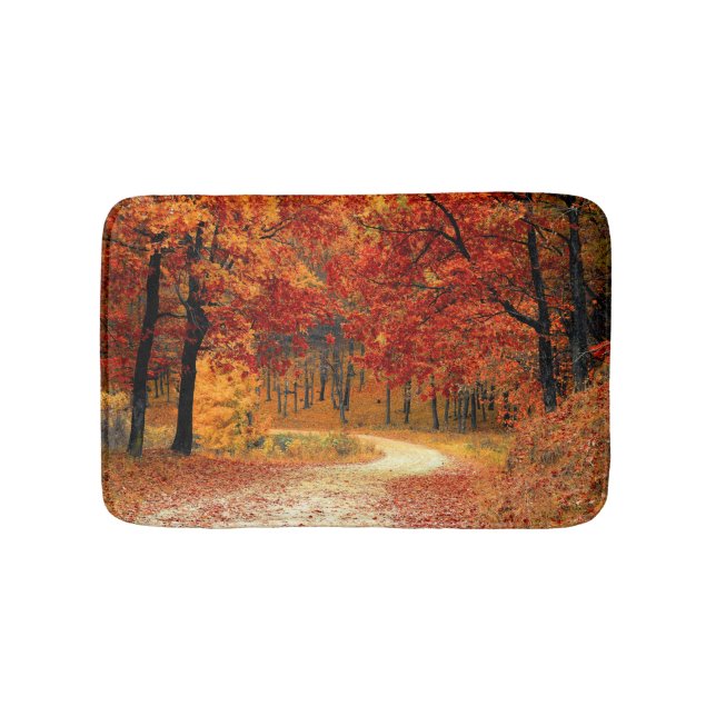 Alfombrilla De Baño Autumn Road (Anverso)