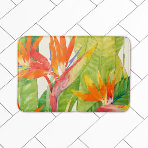 Alfombrilla De Baño Ave del paraíso tropical de las flores el