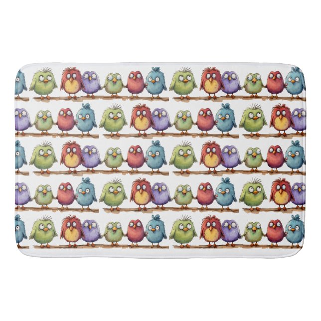 Alfombrilla De Baño Aves caprichosas 2 (Anverso)