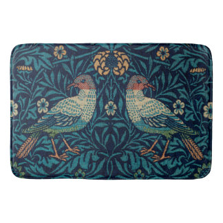 Alfombrilla De Baño "Aves" de William Morris Blue Pattern 