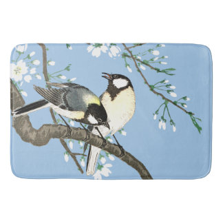 Alfombrilla De Baño Aves y flores de cerezo Ohara Koson