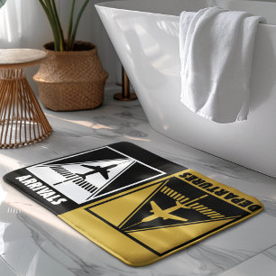 Alfombrilla De Baño Avión en pista con llegadas y salidas, Viaje