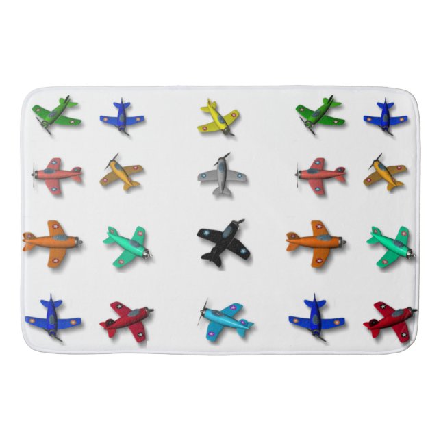 Alfombrilla De Baño Aviones de juguete Bath Mat (Anverso)