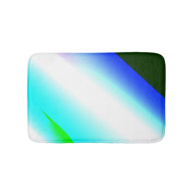 Alfombrilla De Baño Azul arcoiris de textura abstracta patrón arte t (Anverso)