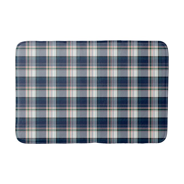 Alfombrilla De Baño Azul, Blanco, Placa multihilo (Anverso)