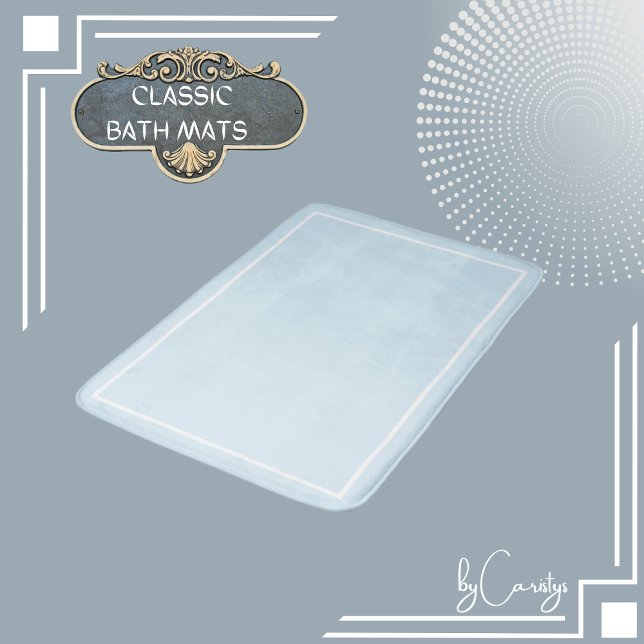 Alfombrilla De Baño Azul claro con borde blanco (Subido por el creador)