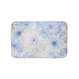 Alfombrilla De Baño Azul Floral Rústico