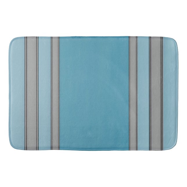 Alfombrilla De Baño Azul, gris, negro simple como eso (Anverso)