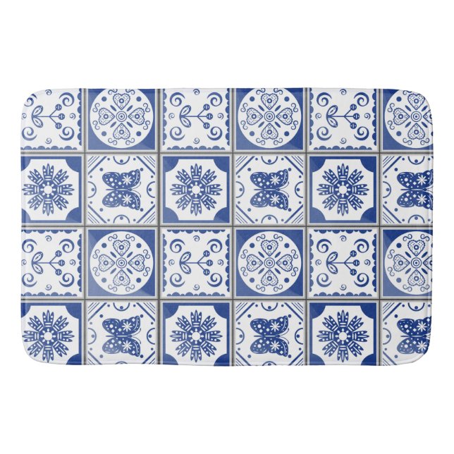 Alfombrilla De Baño Azul mediterráneo (Anverso)
