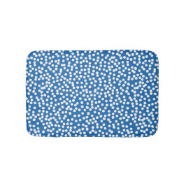 Alfombrilla De Baño Azul nebulosa con puntos de nieve blanca