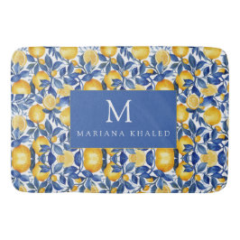 Alfombrilla De Baño Azul negrita Italia Positano Lemon