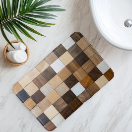 Alfombrilla De Baño Azulejo de Madera Imitación
