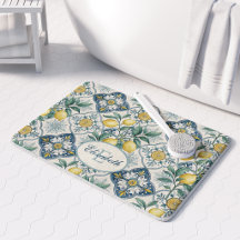 Azulejo Francés Patrón Limón Monograma Nombre