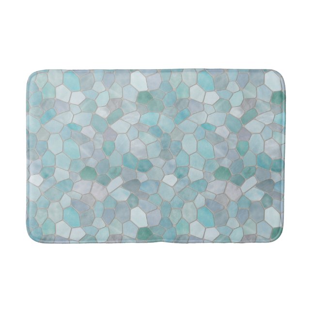 Alfombrilla De Baño Azure Verdigris Mosaic (Anverso)