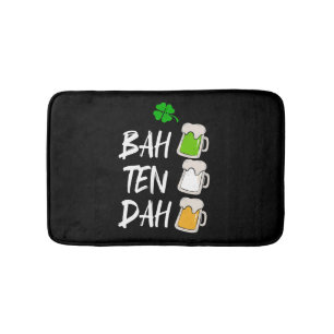 Alfombrilla De Baño BAH TEN DAH Gracioso San Patricio