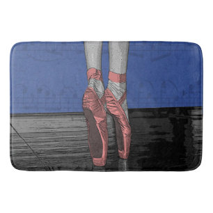 Alfombrilla De Baño Bailarina de ballet con zapatos rosados