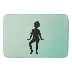 Alfombrilla De Baño Bailarina verde más linda