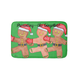 Alfombrilla De Baño Bailarines de Pan de Jengibre de Navidad