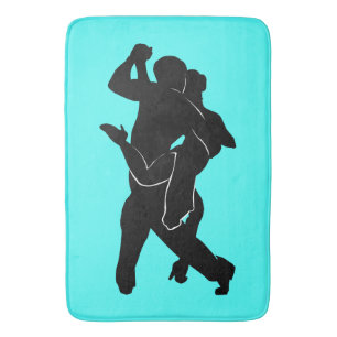 Alfombrilla De Baño Baile de tango Mat de baño turquesa - Elegir color