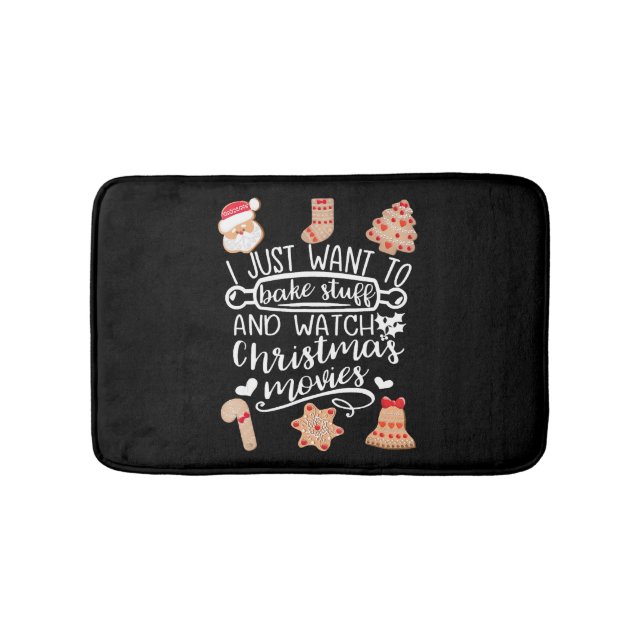 Alfombrilla De Baño Bake Stuff y ver películas de Navidades (Anverso)