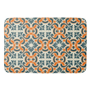 Alfombrilla De Baño Baldosa azul portuguesa
