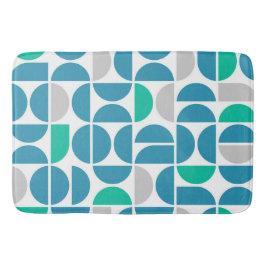 Alfombrilla De Baño Baldosas acuáticas de mediados del siglo