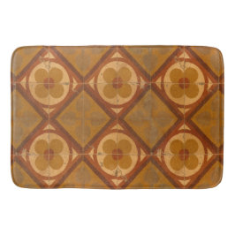 Alfombrilla De Baño Baldosas de cerámica floral geométrica tradicional