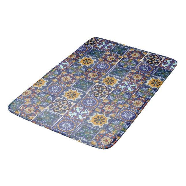 Alfombrilla De Baño Baldosas de Talavera Mexicana (Angular)