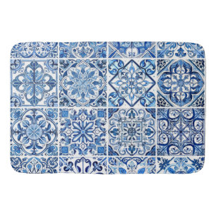 Alfombrilla De Baño Baldosas mediterráneas, portuguesas, azulejo, mall