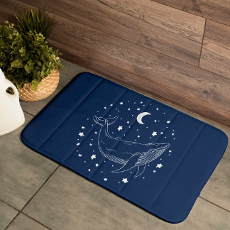 Alfombrilla De Baño Ballena celeste