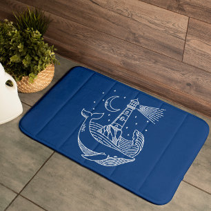 Alfombrilla De Baño Ballena de faro
