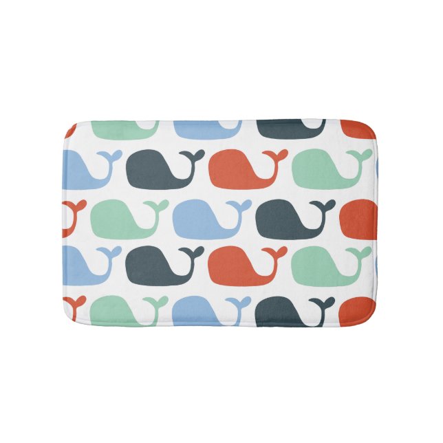 Alfombrilla De Baño Ballenas acuáticas náuticas (Anverso)